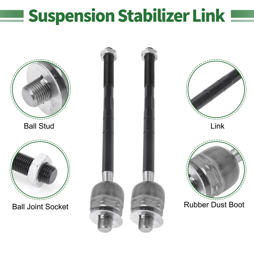 6 Pcs Front Suspension Kit Tie Rod Ends Sway Bar Link for Ford Explorer (2002–2010)