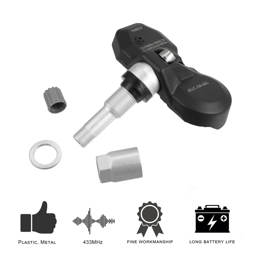 Set of 4 Tire Pressure Sensors TPMS 433MHz for Porsche Audi VW (2015–2021)