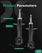 Set of 2 Front Shocks Struts for Scion XD (2008–2014)