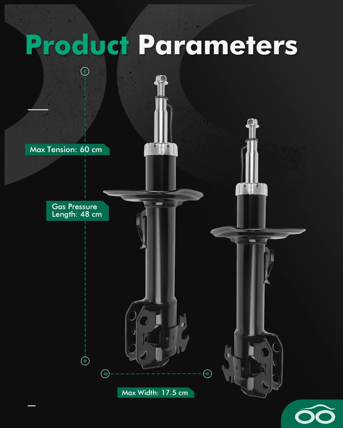 Set of 2 Front Shocks Struts for Scion XD (2008–2014)