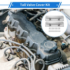 Valve Cover for Chevy SBC (Silver Tone, W/ Bolts, Gaskets)