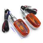 Chrome 10mm Stalk Turn Signal Blinker Lights for Honda Kawasaki Yamaha (Universal)