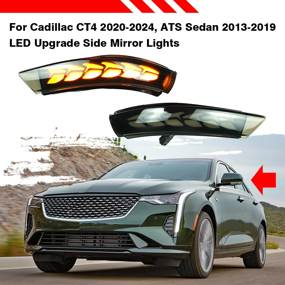 LED Side Mirror Turn Signal Light for Cadillac CT4 (2020–2024), ATS Sedan (2013–2019)