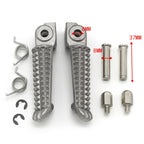 Silver Front Footrest Pegs for Yamaha YZF-R1 (2002–2023)