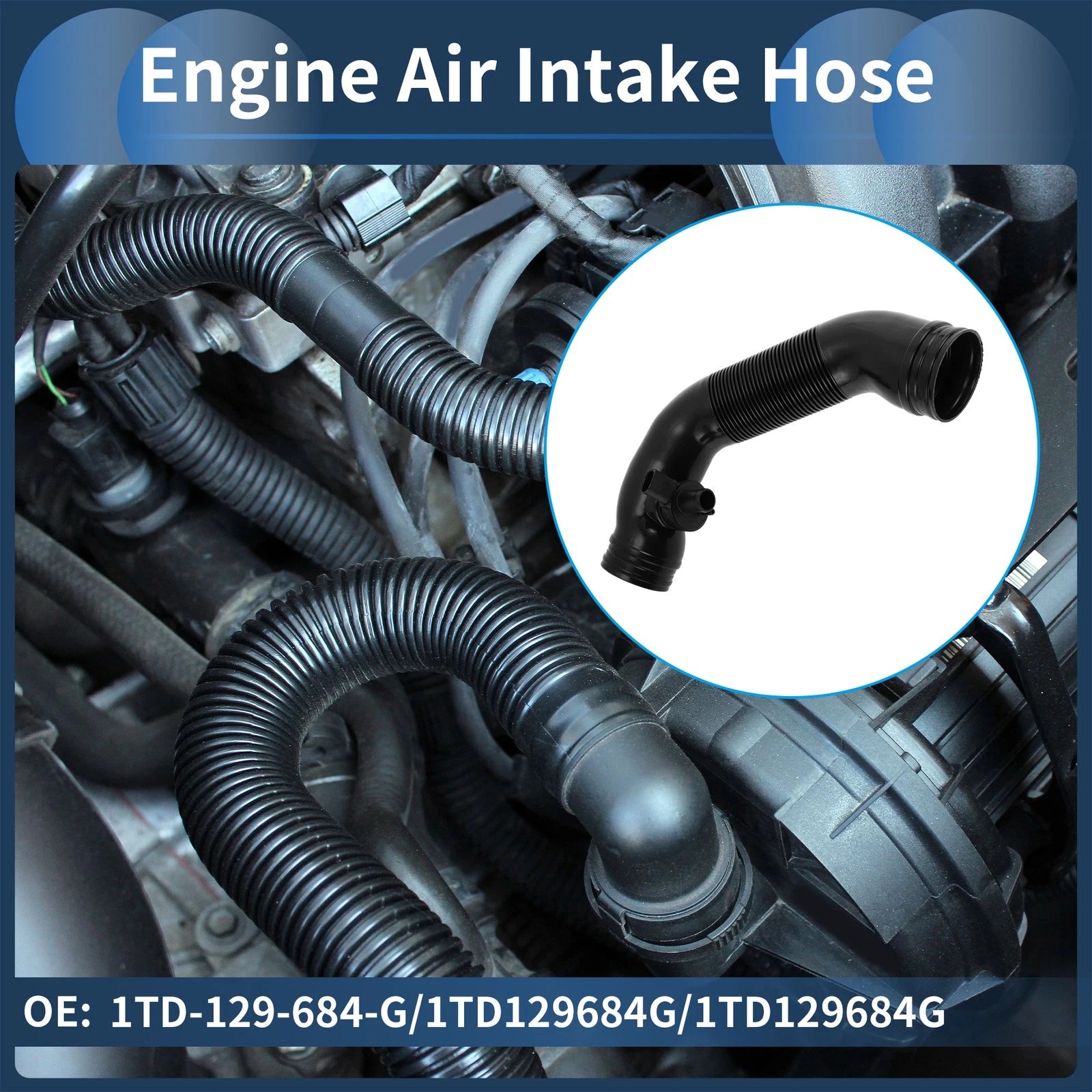 Engine Air Intake Hose for VW Caddy (2004–2015) No. 1TD-129-684-G