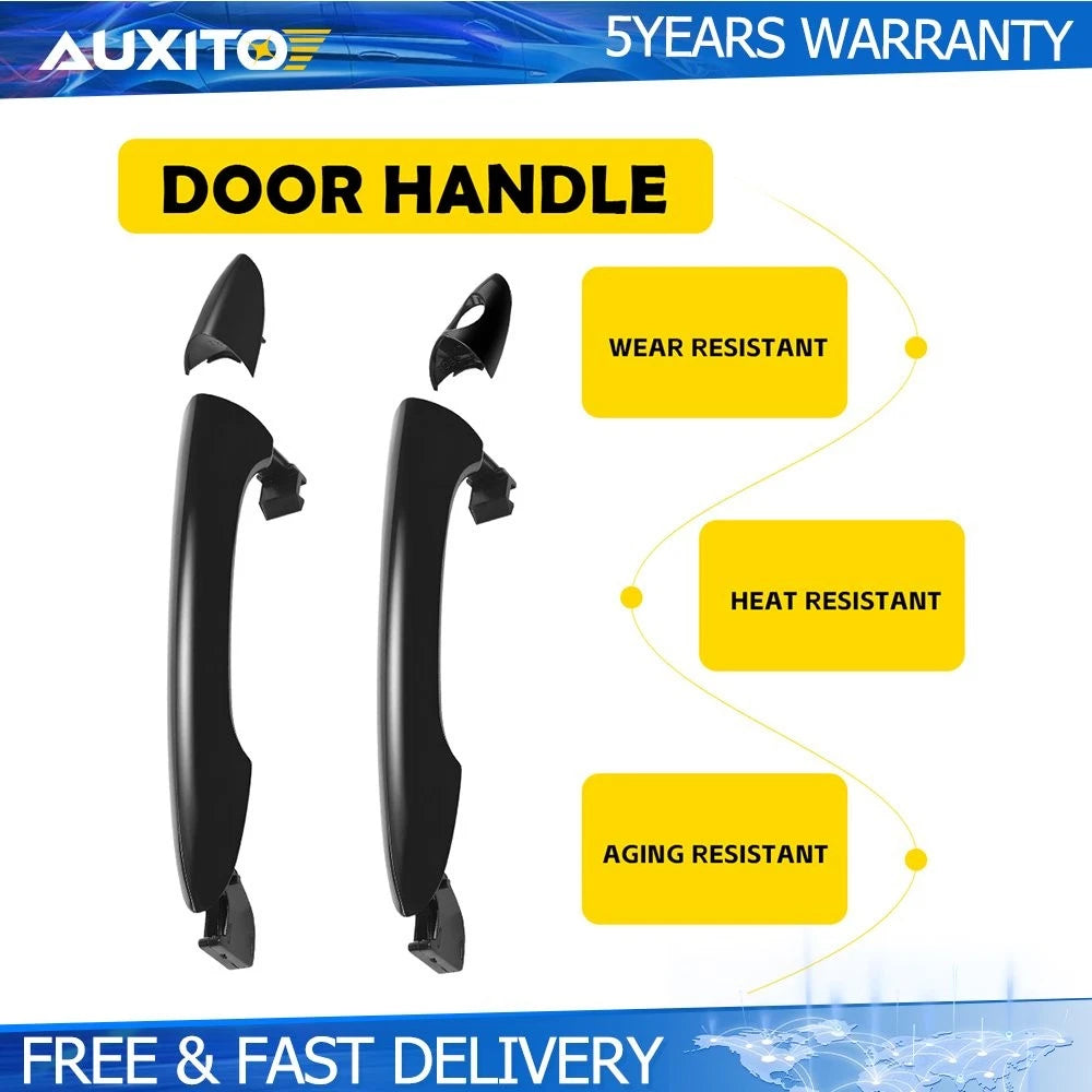 Front Passenger Driver Black Exterior Door Handle for Hyundai Sonata (2011–2015)