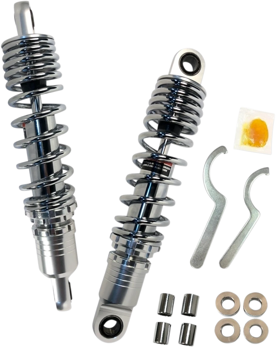 Premium Ride-Height Adjustable Shocks for Harley-Davidson - Chrome