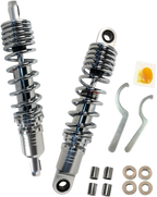 Premium Ride-Height Adjustable Shocks for Harley-Davidson - Chrome