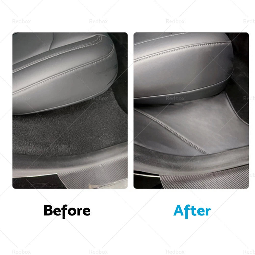2X PU Rear Door Sill Protector Cover Pad for Tesla Model Y (2020–2022)