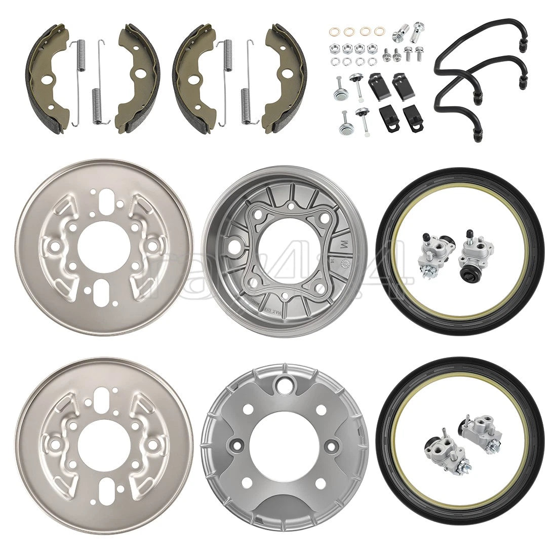 Front Brake Drum Shoes Kit & Wheel Cylinder for Honda FourTrax 300 (1995–2000)