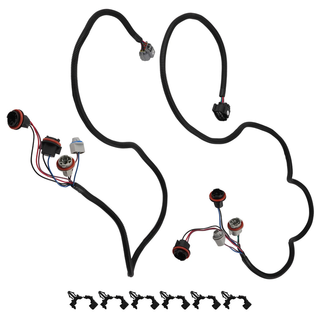 Pair Tail Lamp Wire Harness for Chevrolet Silverado 1500 2500HD 3500HD (2008-2009)