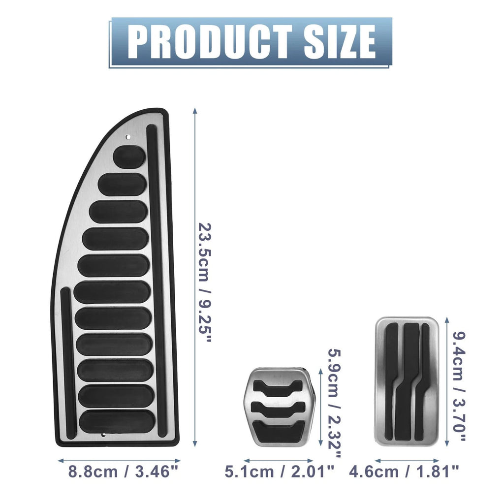 Anti Slip Clutch Brake Gas Accelerator Pedal Cover Kit for Ford 