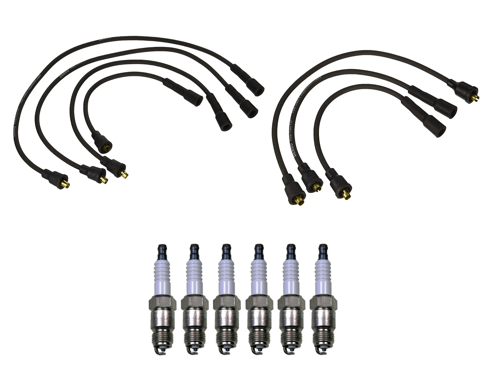 Denso 7mm Wire Set & 6 U-Groove Spark Plugs for Chevy GMC Pontiac