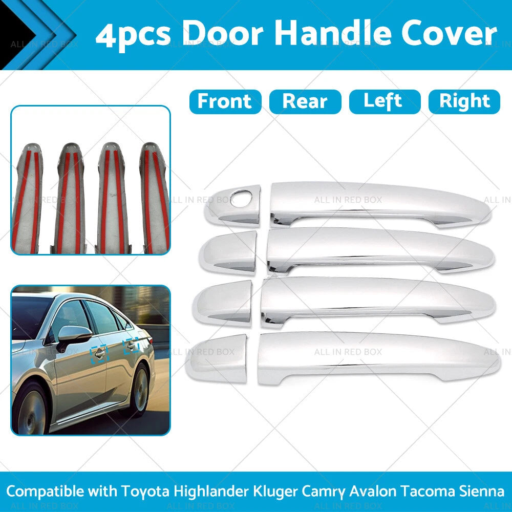 Set of 4 Door Handle Covers for Toyota Highlander, Kluger, Camry, Avalon, Tacoma