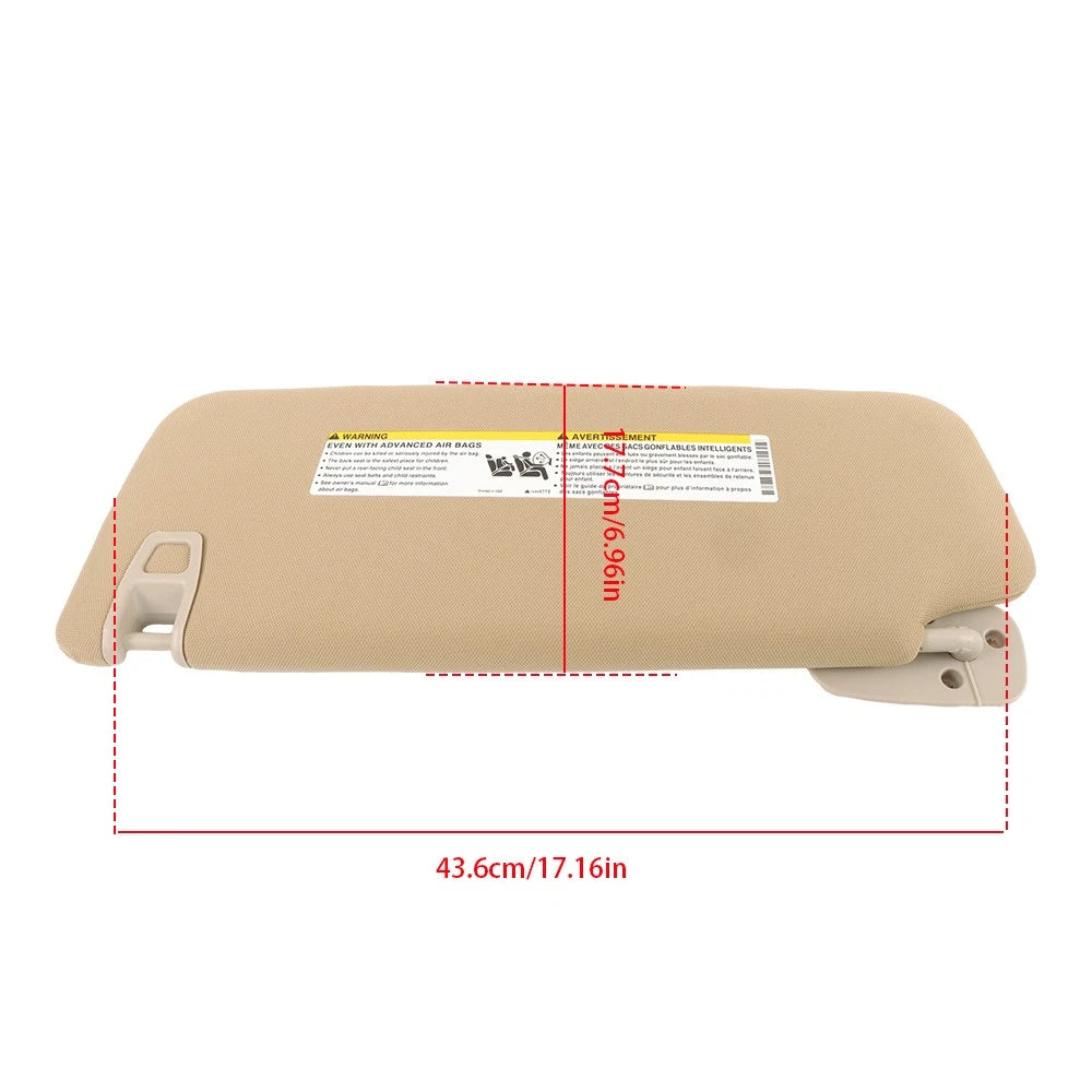Lighted Beige Sun Visor for Silverado Sierra Tahoe Yukon (2007–2014)