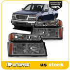 Smoke Headlights Assembly for Chevy Colorado GMC (2004–2012)
