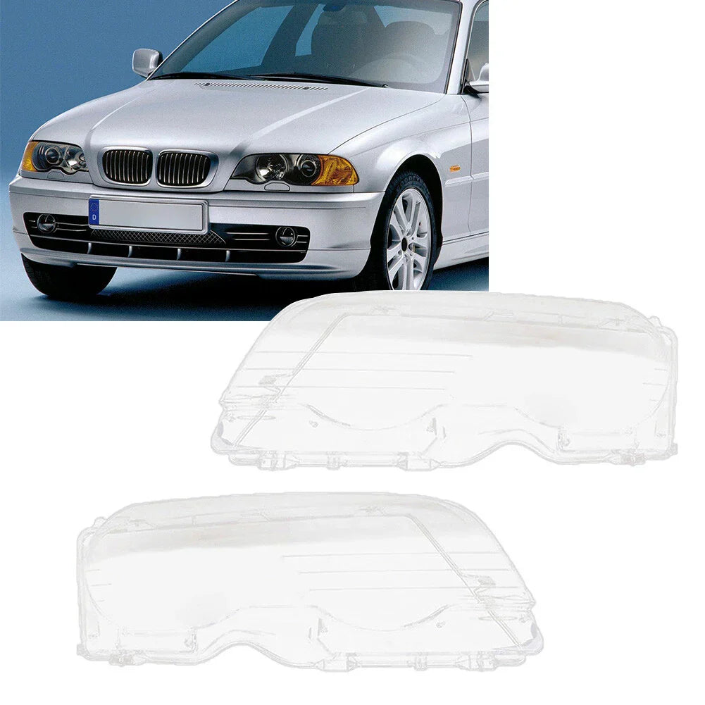 Front Headlight Lens Covers for BMW 3 Series E46 M3 (2000-2006)