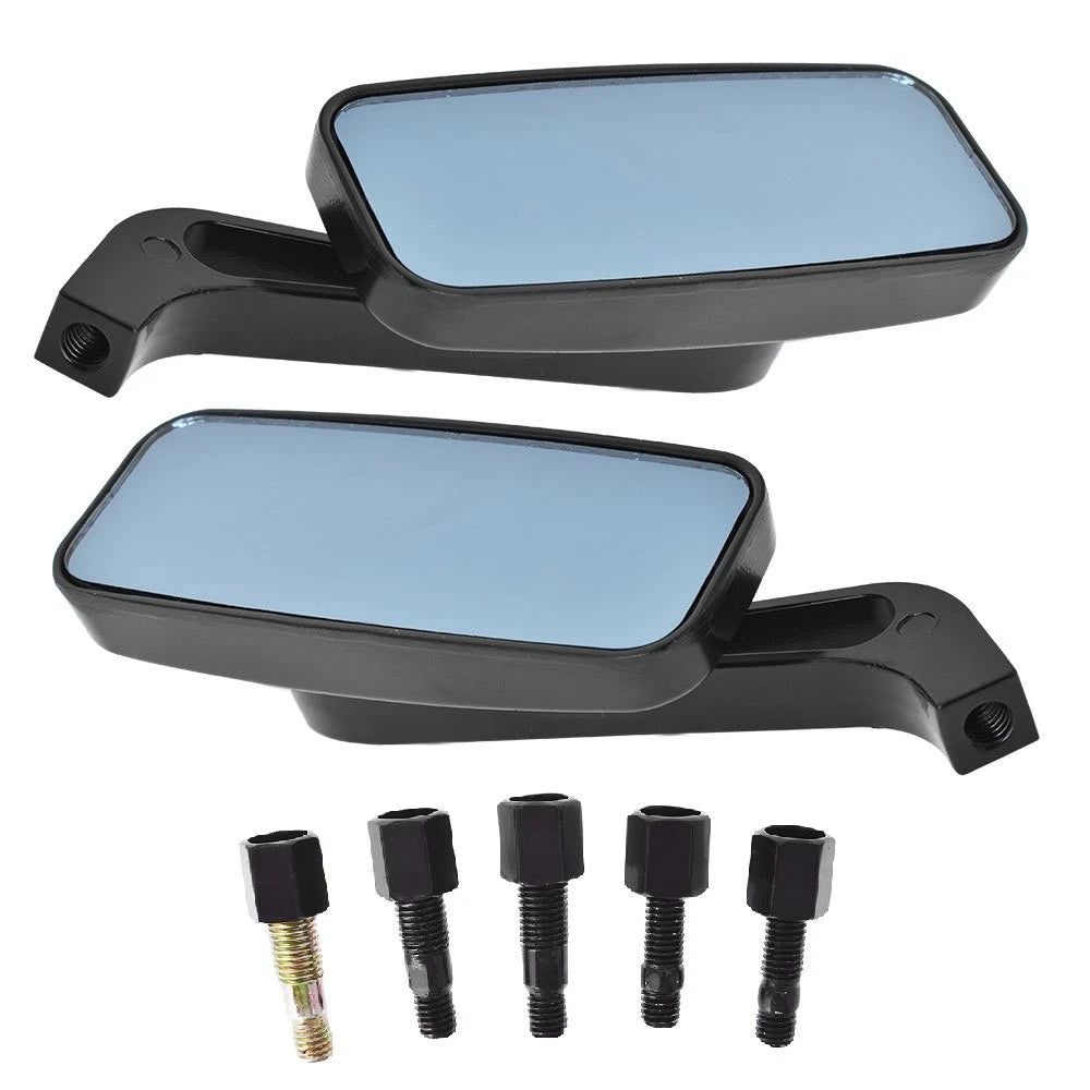 Black Short Stem Rear View Mirrors for Harley Dyna/Iron 883