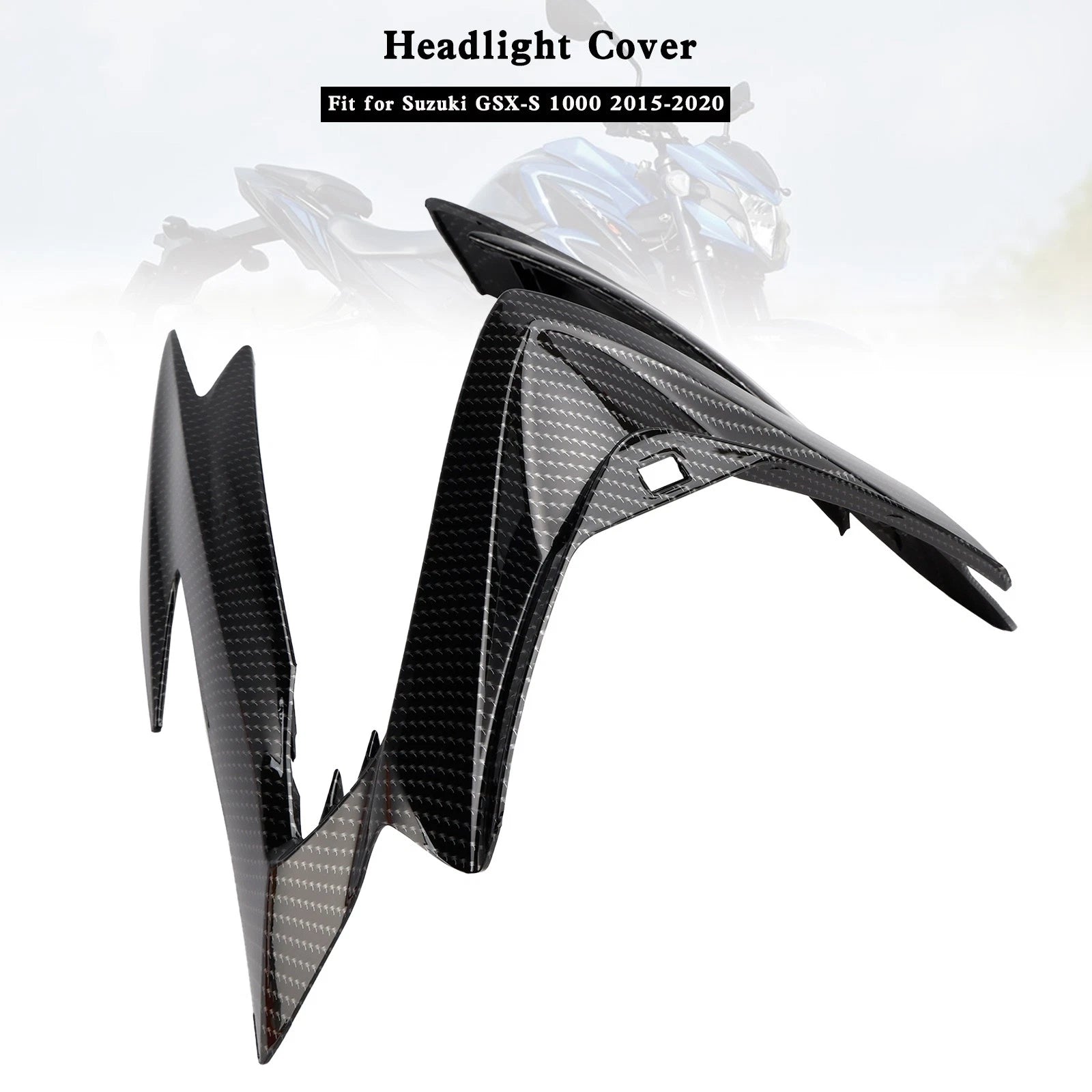 Carbon Front Nose Headlight Cover for Suzuki GSX-S 1000 (2015–2020)
