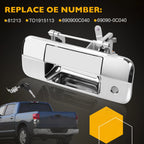 Tailgate Latch Handle with Lock Cylinder & Key for Toyota Tundra (2007-2013)