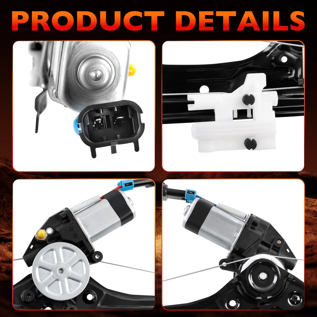 Front Right Power Window Regulator with Motor for Fiat 500 (2012-2019)