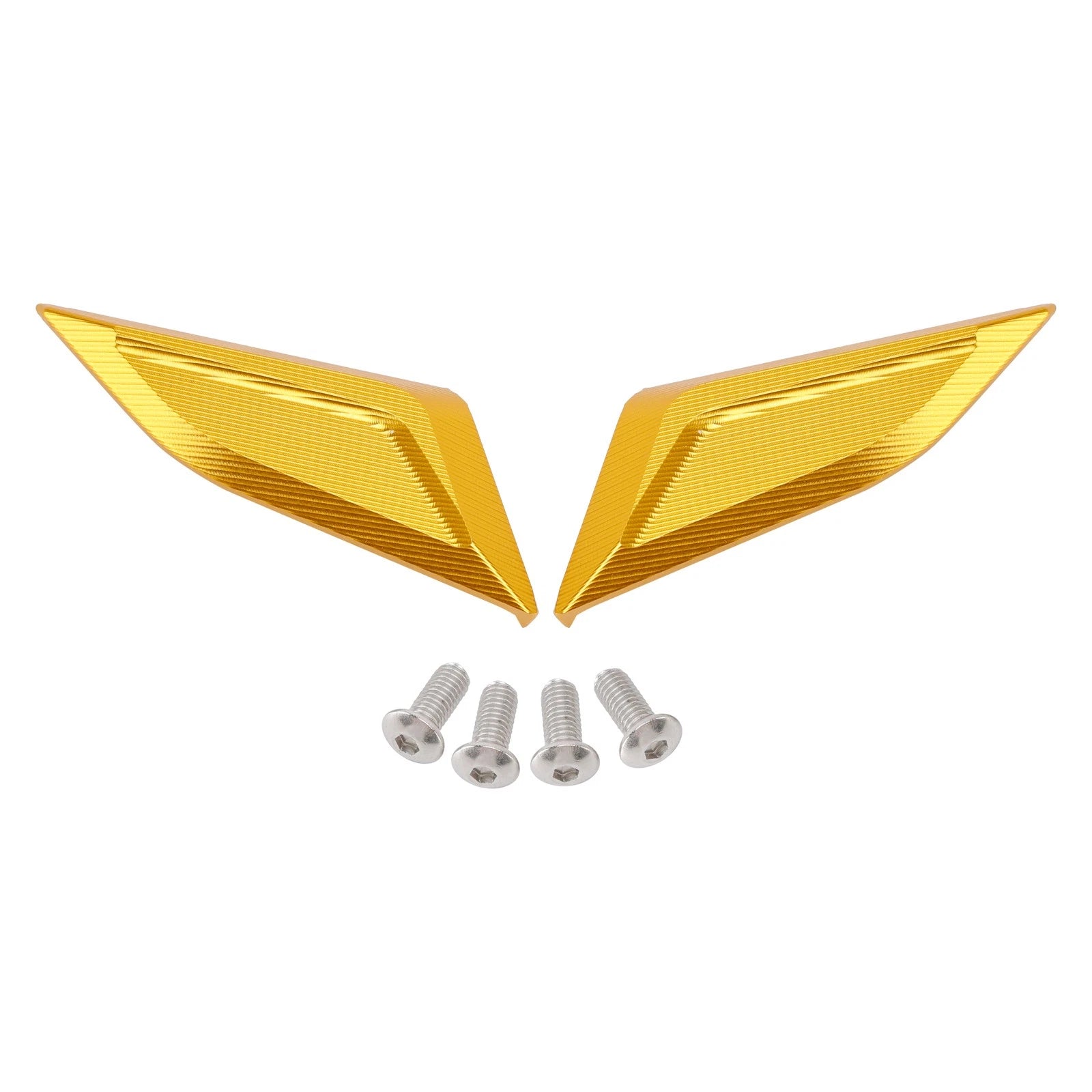 Billet Gold Mirror Block Off Plates for Ducati Panigale V4/S/R V2 (2018–2024)