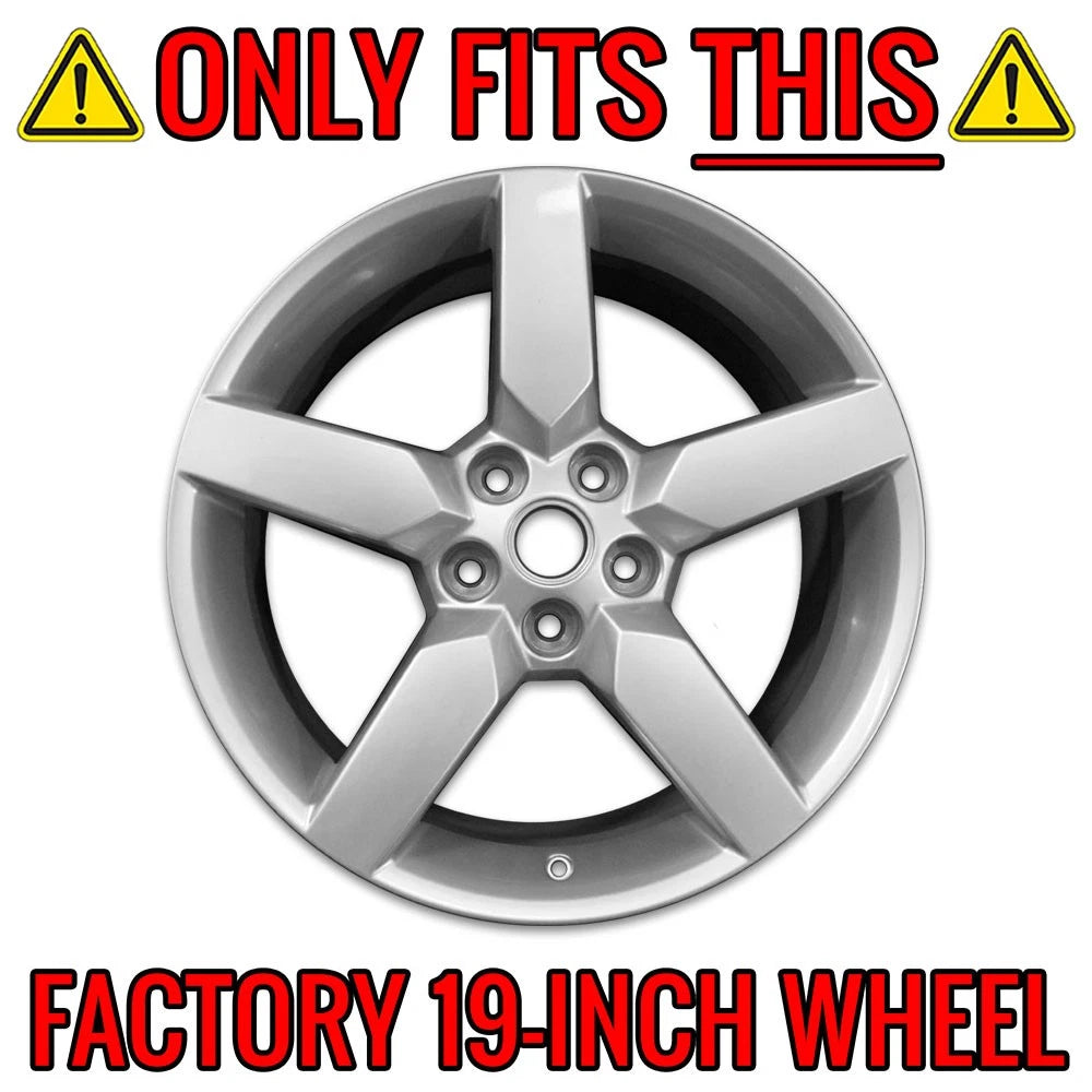 Wheel Skin Covers Set Chrome ABS 19 inch for Chevy Camaro 2LT (2010–2015)