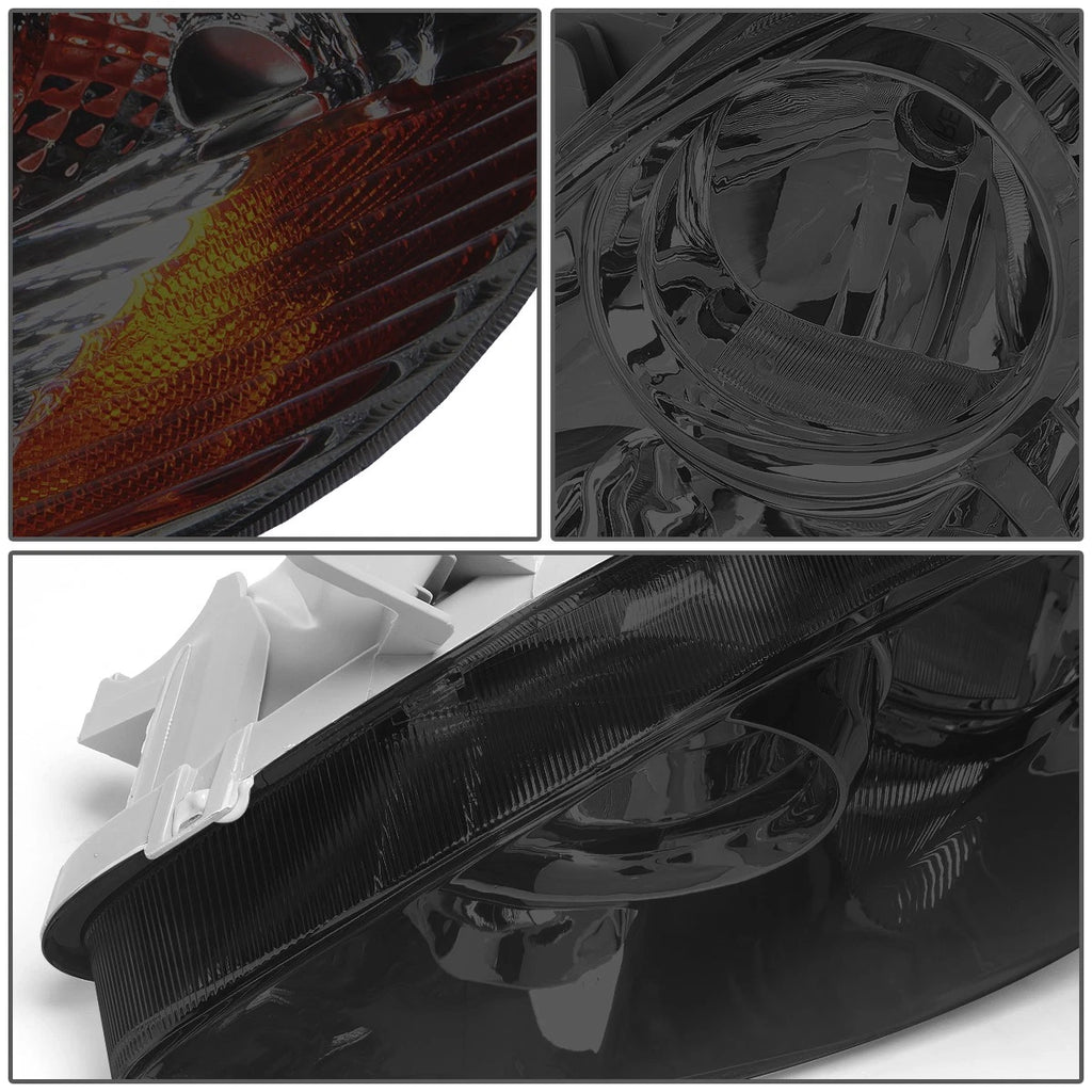 Pair of Smoked Housing Amber Side Headlights for Toyota Corolla (2003–2008)