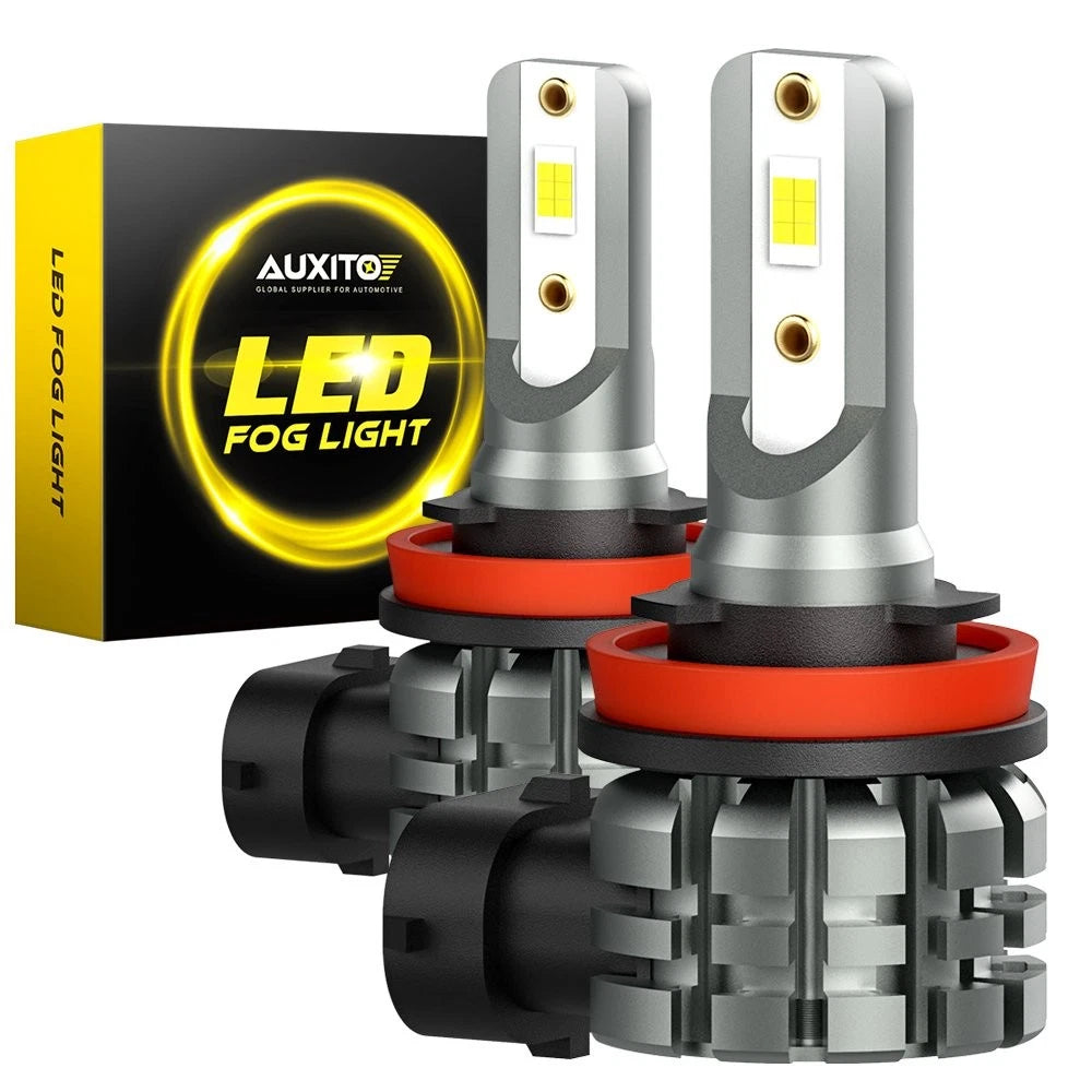 Set of 2 AUXITO H11 H8 H16 LED Fog Light Bulbs for Car Driving Lamp (6000K)