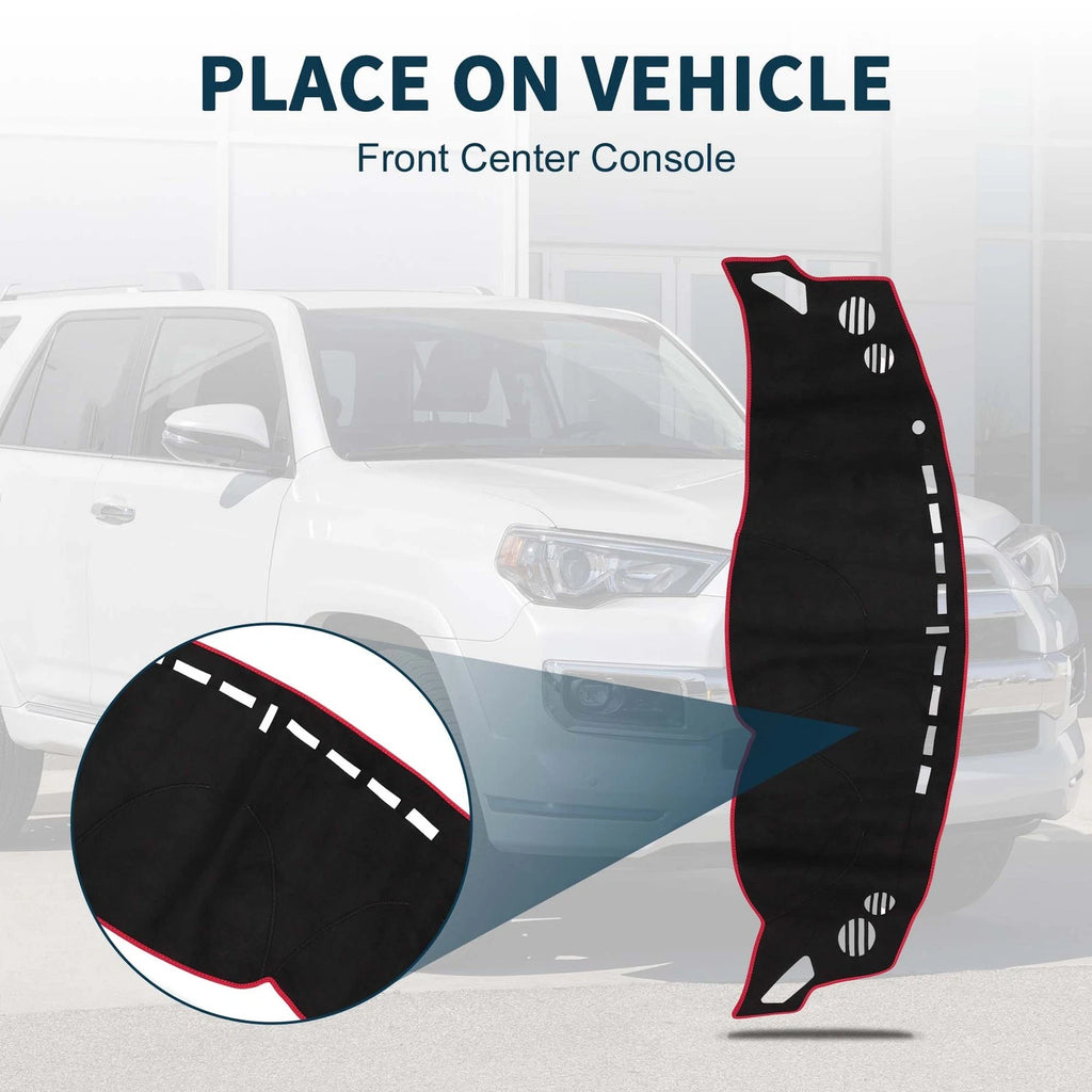Dashboard Cover Mat for Toyota 86 (ZN6) (2012) Sun Protector Black Red