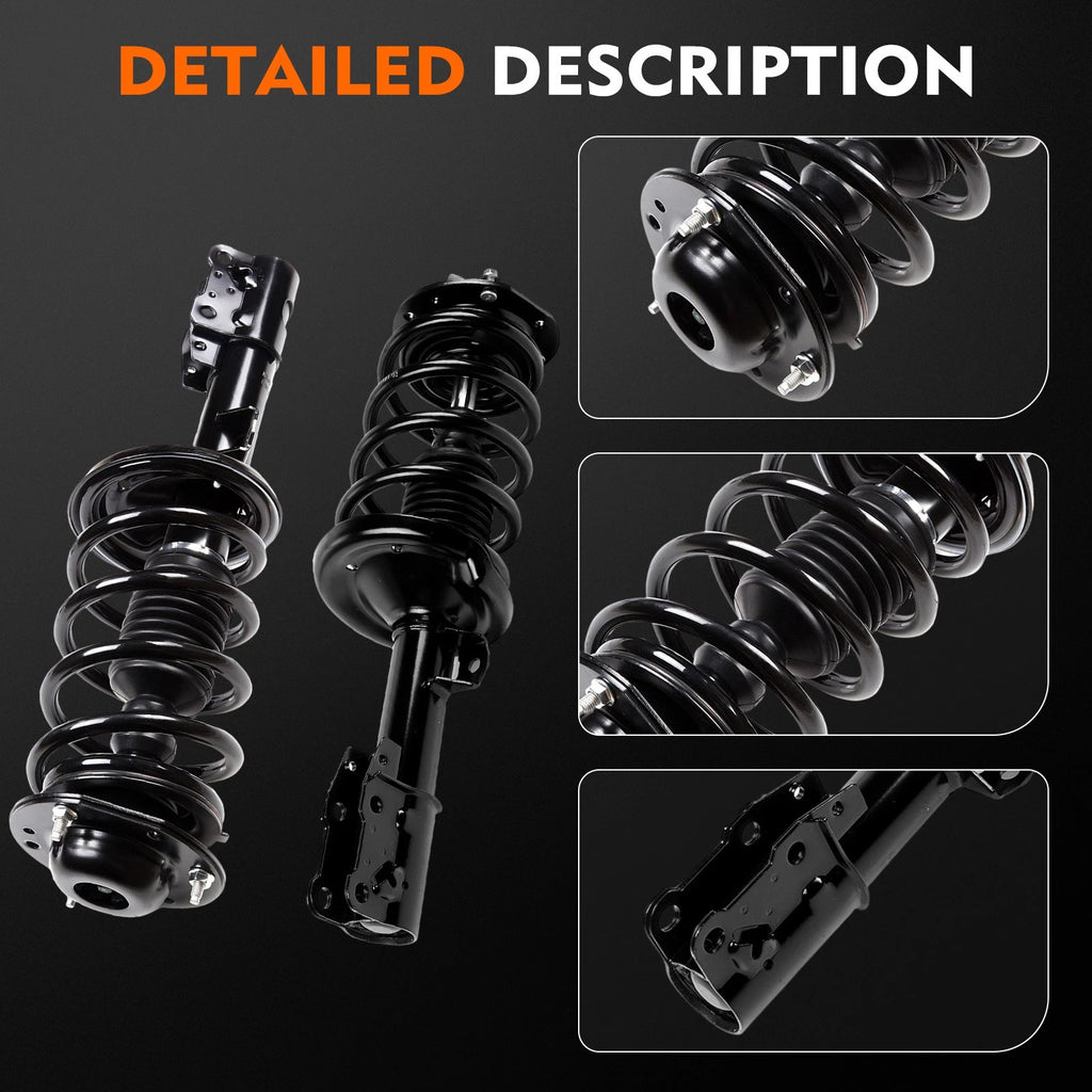Front Struts Lower Control Arms Tie Rods Kit for Chevy Malibu Aura G6 (2004–2012)