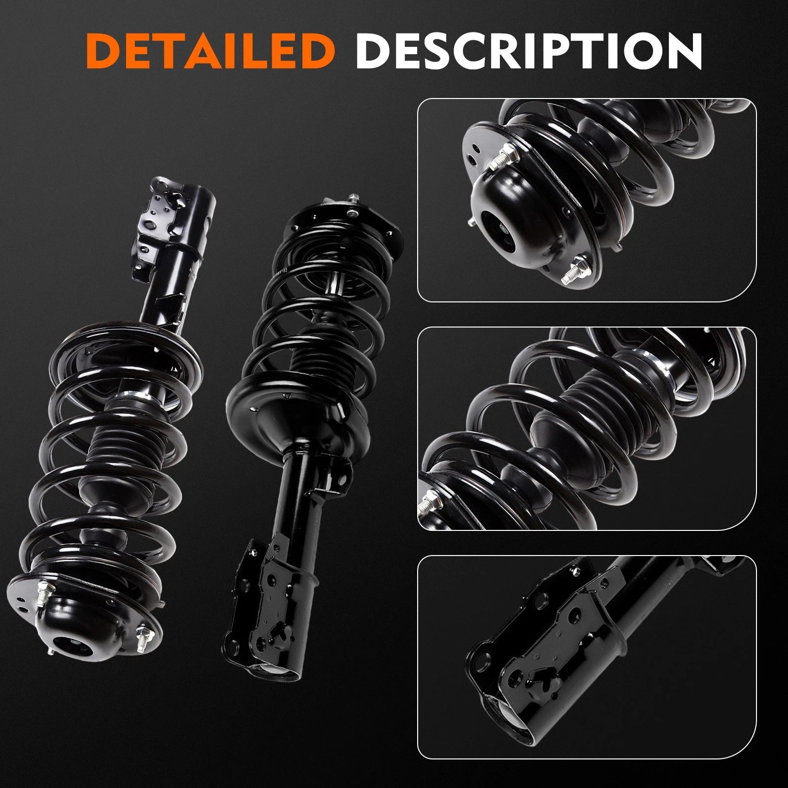Front Struts Lower Control Arms Tie Rods Kit for Chevy Malibu Aura G6 (2004–2012)