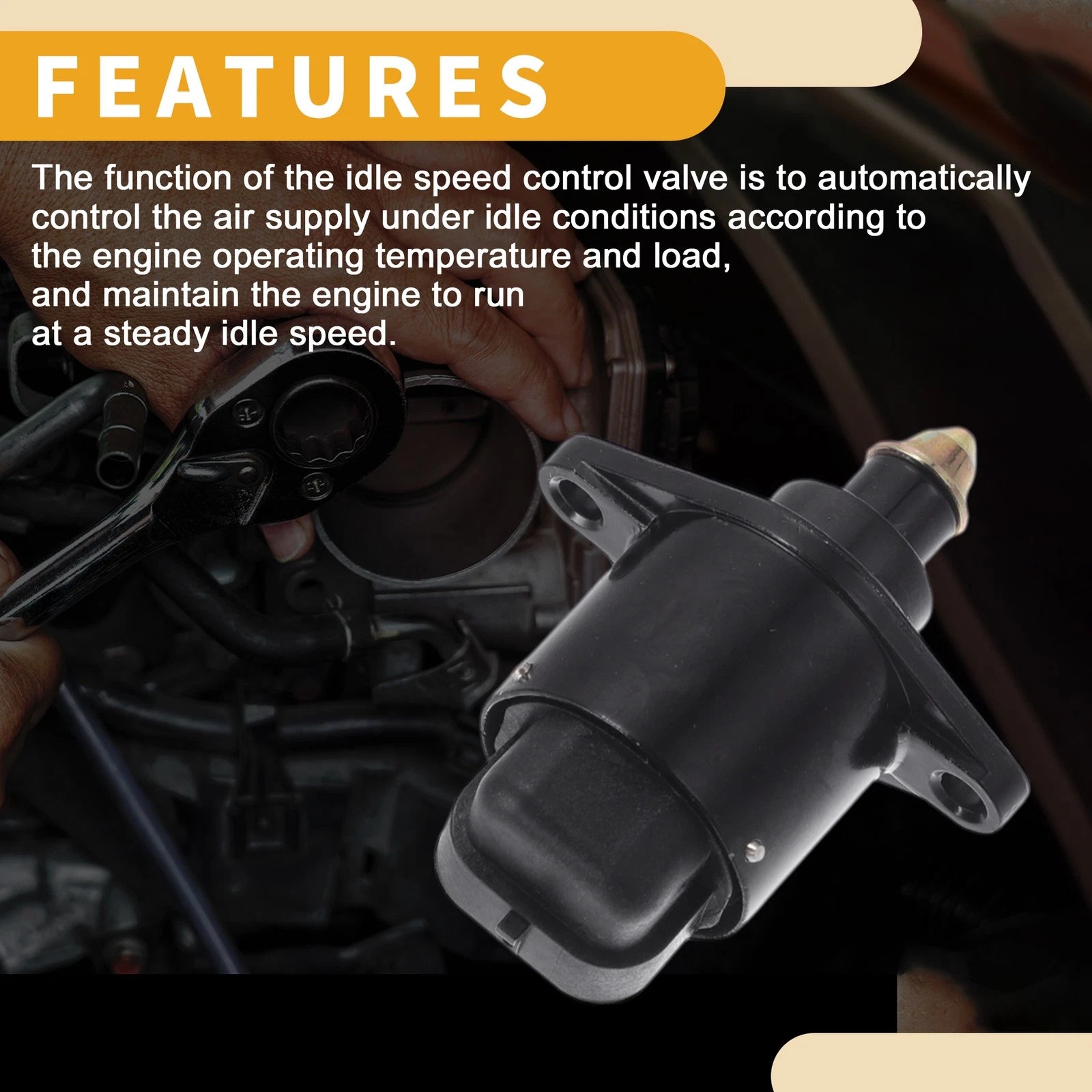 Idle Air Control Valve for Jeep Cherokee (1991–1996) No. 17119281