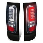 LED C-Tube Tail Brake Light Lamps Smoked for Dodge Ram 1500 2500 3500 (1994–2002)