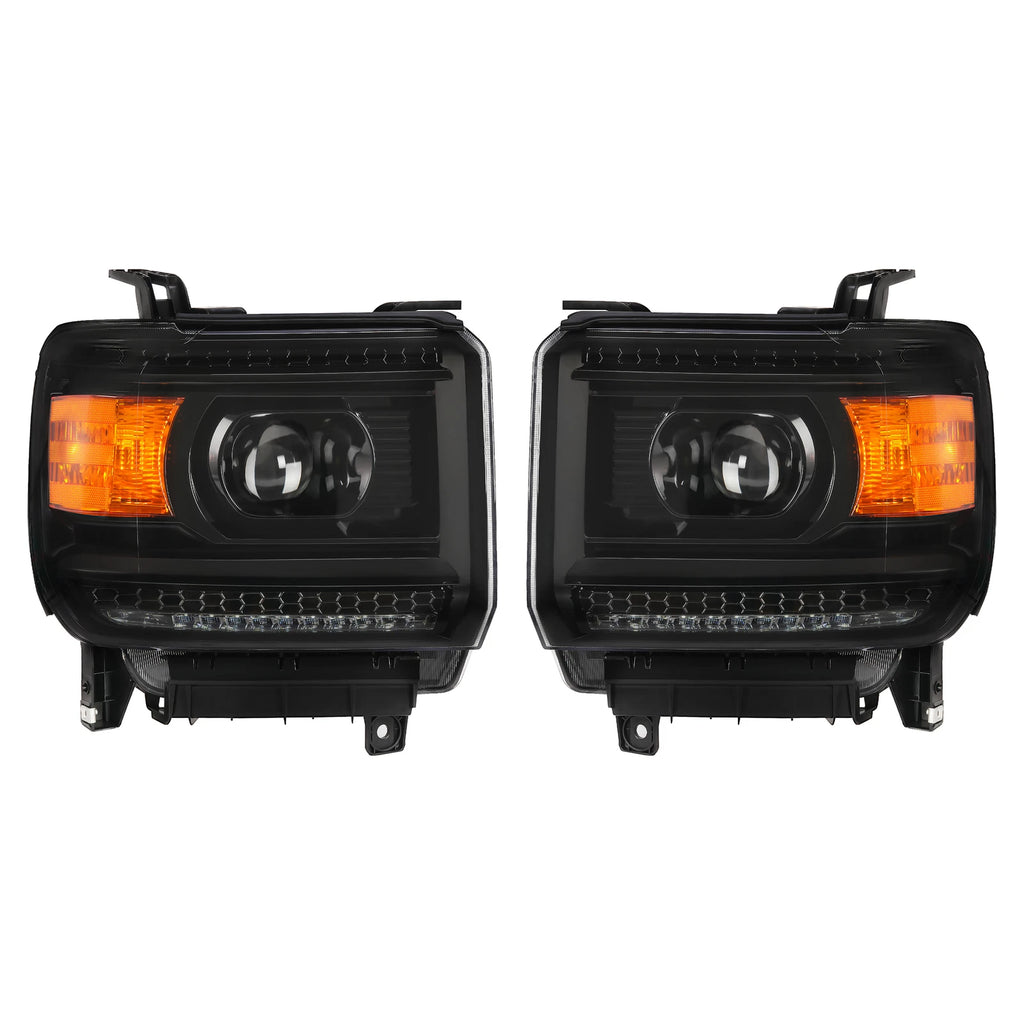 LED Headlight Projector for GMC Sierra 1500 (2014–2018) & 2500/3500HD (2015–2019)