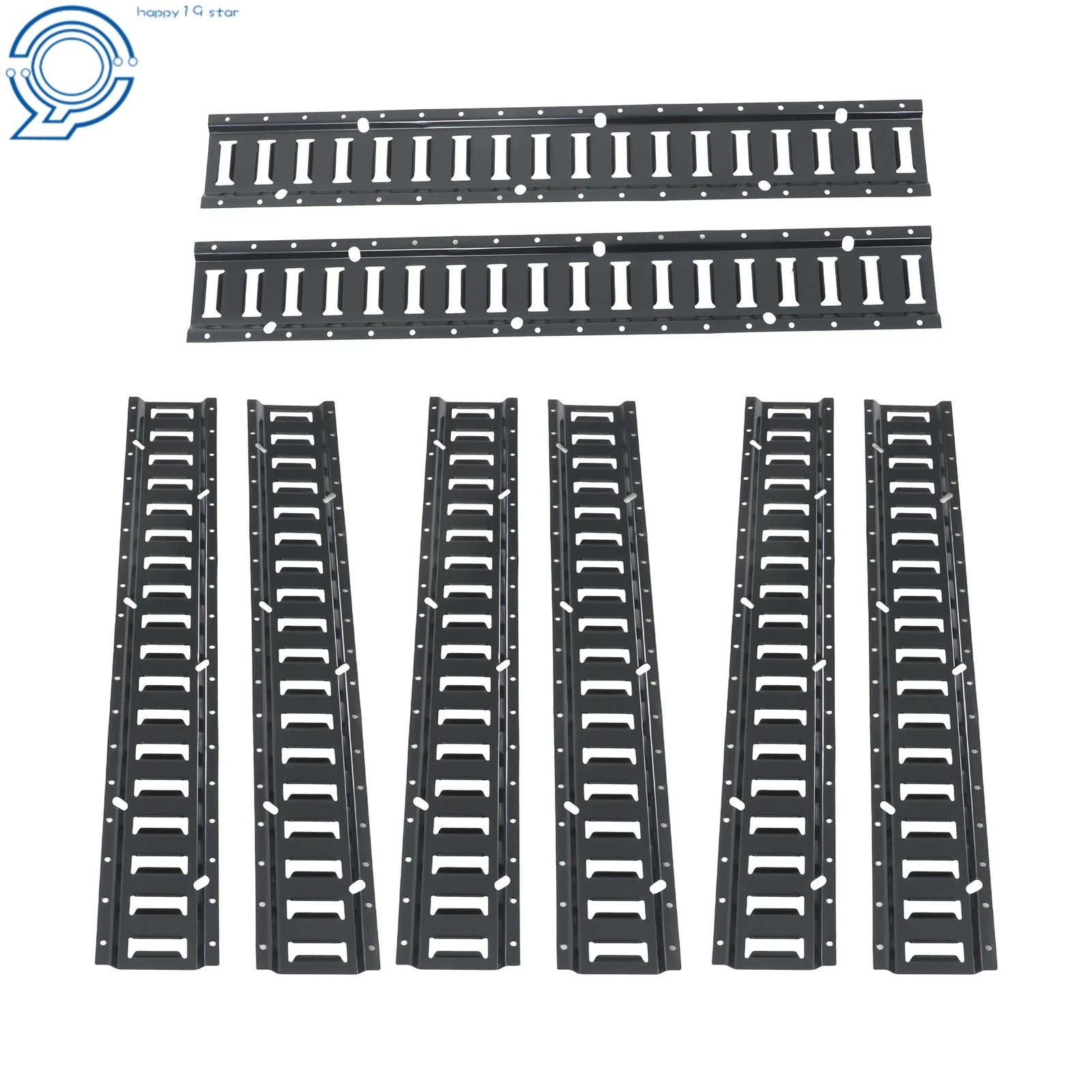 Set of 8 E Track Rails for Enclosed Trailer (3')