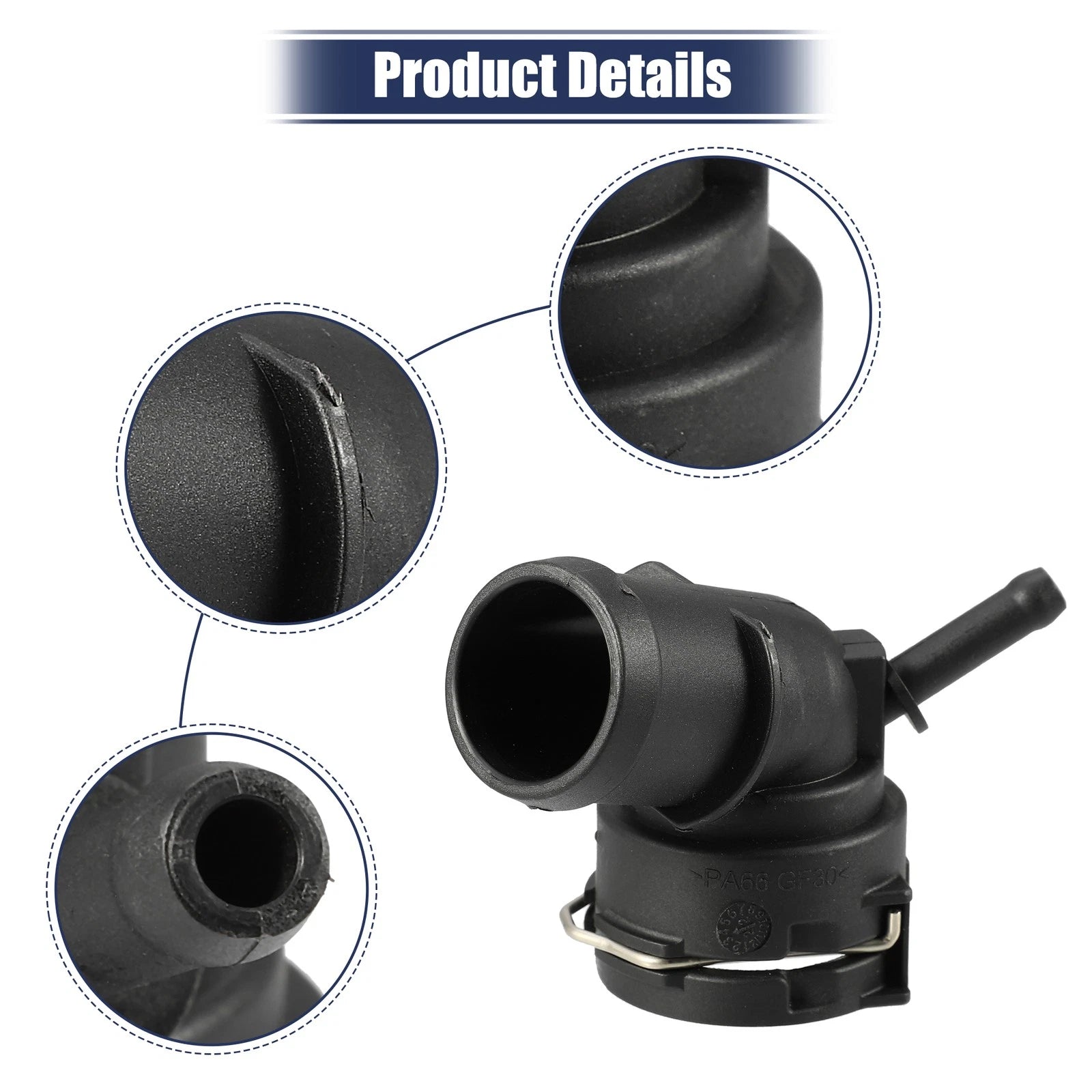 2X Radiator Coolant Hose Flange 1K0122291BE for Audi A3 (2006–2013)