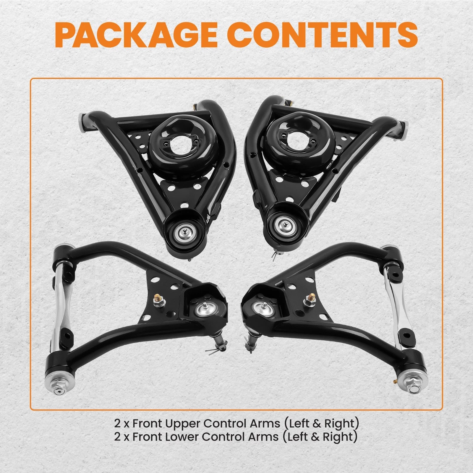 Front Tubular Control Arms Set for Chevrolet Camaro & Nova (1967–1974)