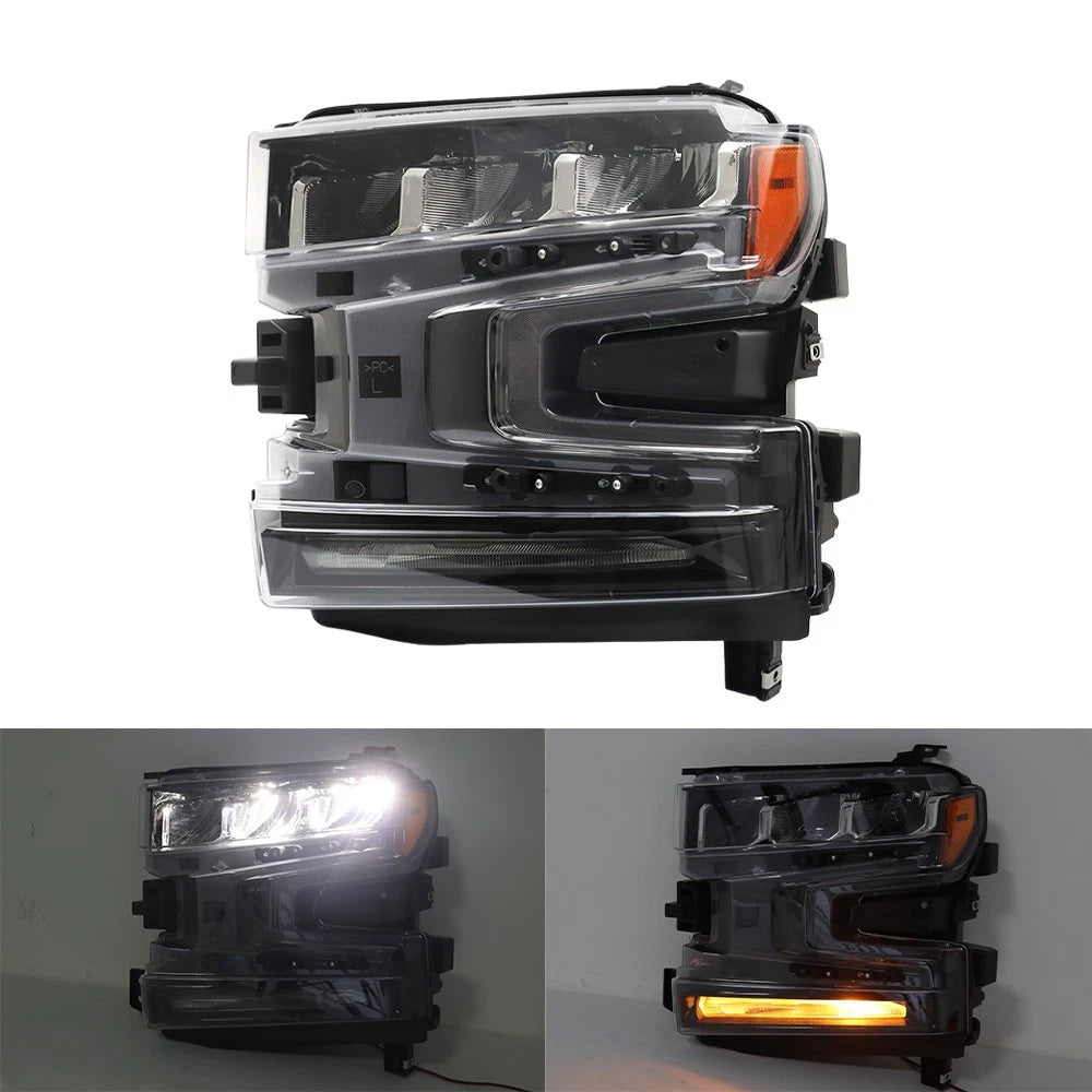 Set of 2 LED Headlight Assemblies for Chevy Silverado 1500 (2019–2021)