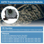 62TE Transmission Valve Body Solenoid for Dodge (No.68371508AB/5078709AA)