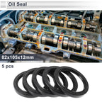 Set of 5 Oil Seal Rotary Shaft Seal for Various Models (82x105x12mm)