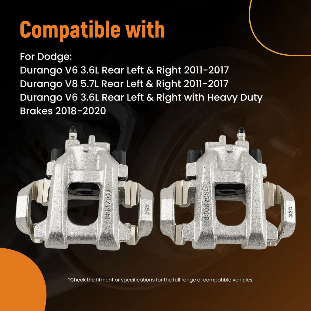 Rear Disc Brake Calipers Set w/Bracket for Dodge Durango Jeep Grand Cherokee (1998–2004)