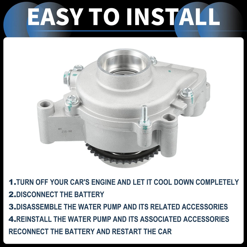 Water Pump for Chevrolet Captiva Sport (2010–2015) No. 24439798 w/ Rubber Ring Kit