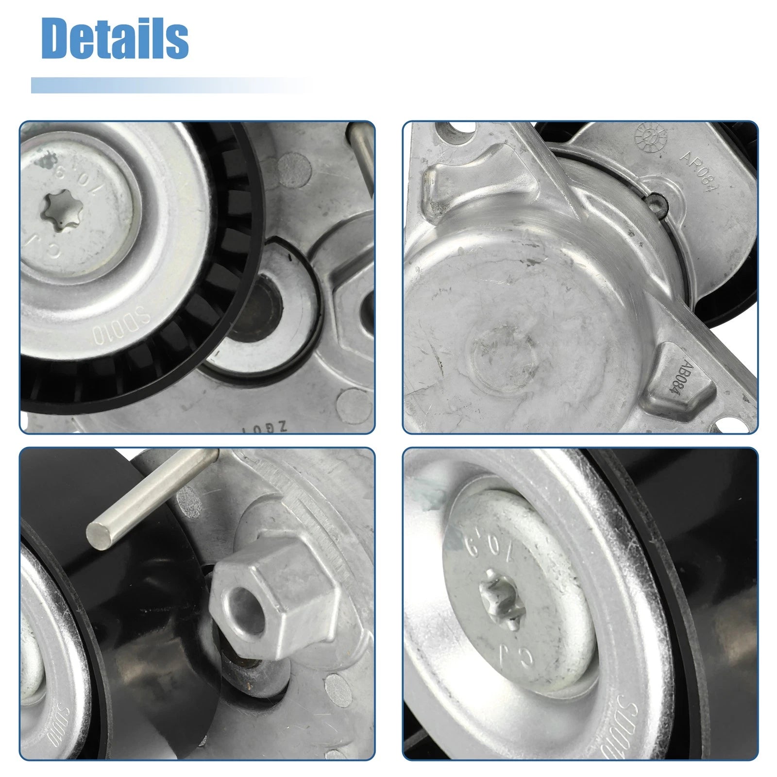 Belt Tensioner Assembly with Pulley for Mercedes-Benz C 300 (2015–2019) A2762000370