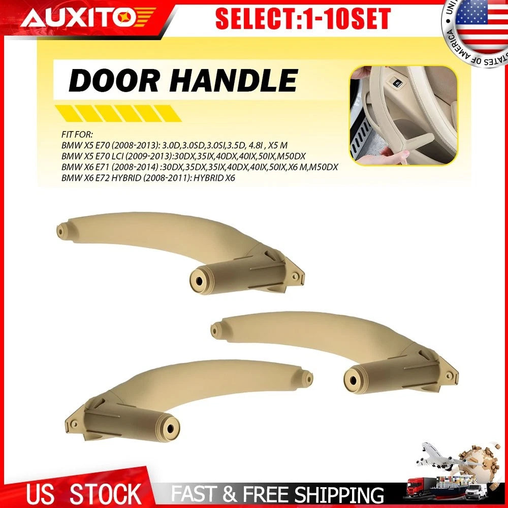Interior Door Pull Handle Cover Trim for BMW X6 E72 (2008–2011) Beige 3-30X
