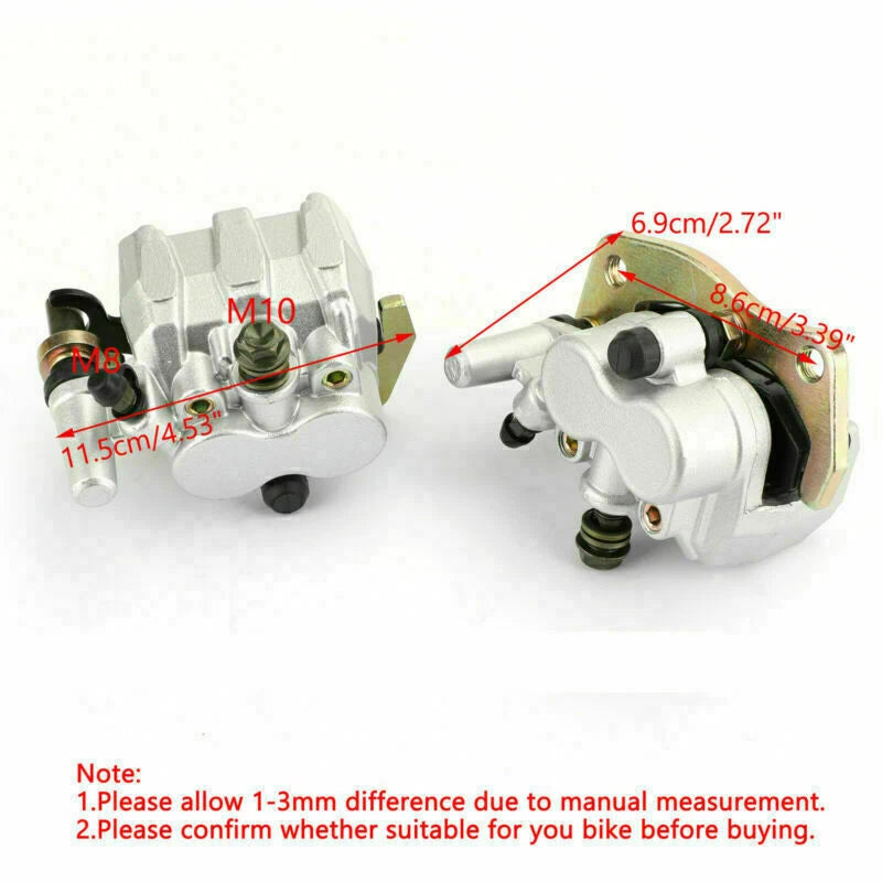 Set of 2 Front Brake Calipers for Yamaha YXR45F YXR660FA YXR660 YXR700