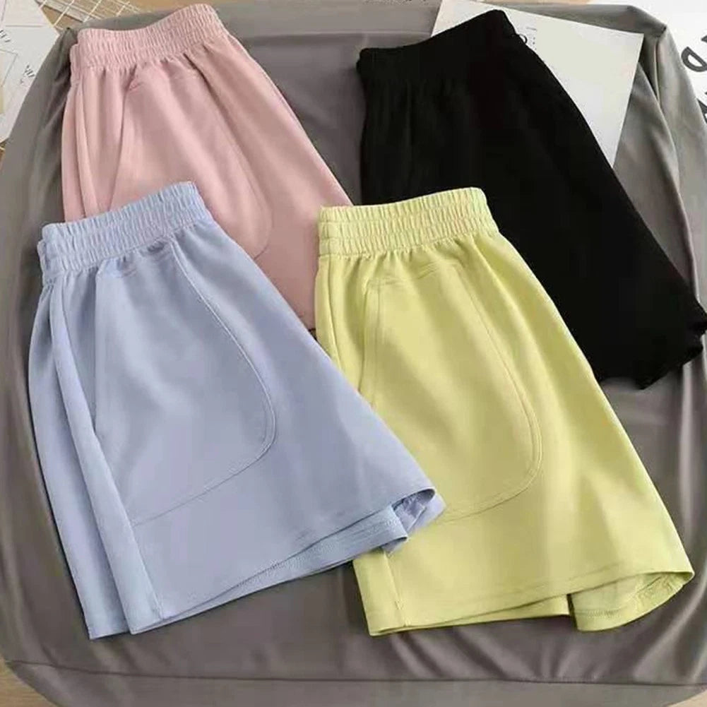 Set of 2 Comfortable Loose Wide Leg Shorts for Women (Sports, Daily Life)