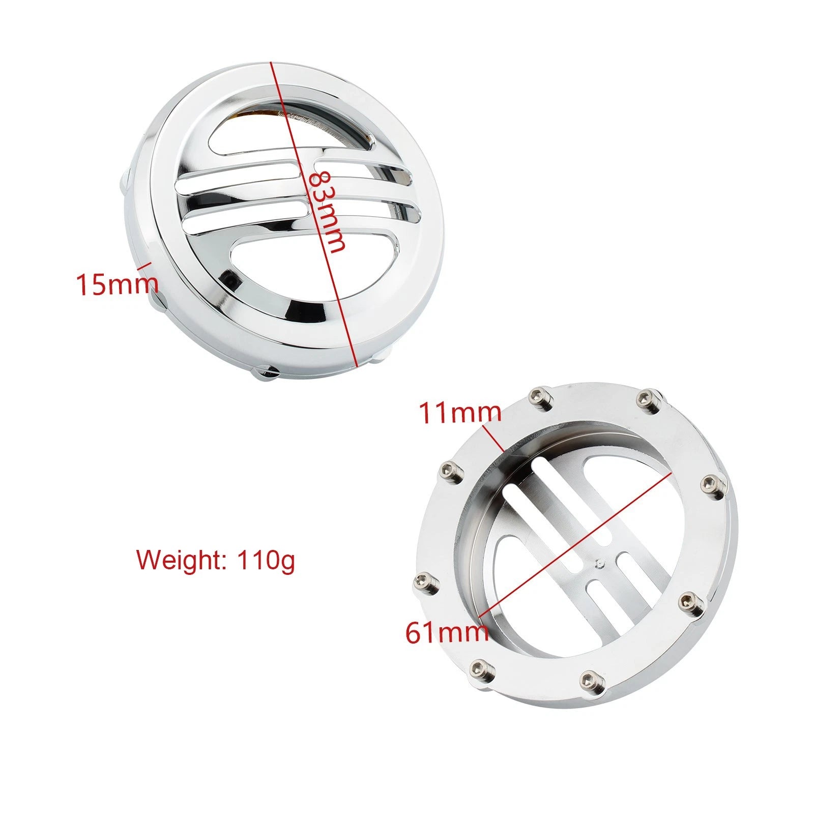 Horn Cover for Triumph Bobber T120 T100 Street Twin (Universal, Chrome)