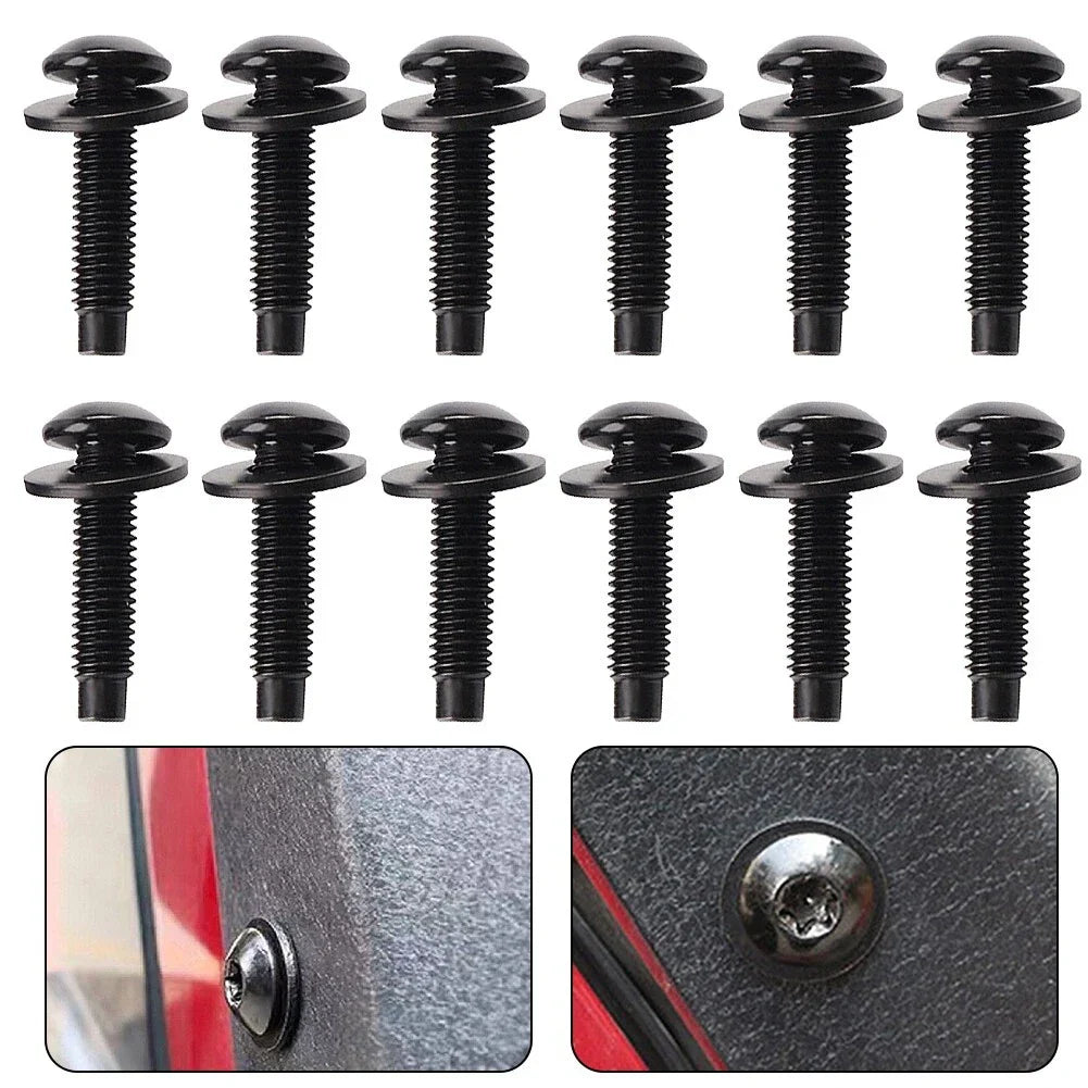 12PCS / M8 / Torx Bolts for Jeep Wrangler Windshield Frame Installation