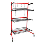 Rolling Parts Storage Rack for Auto Body Repair Shop